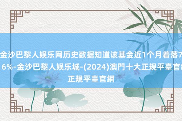 金沙巴黎人娱乐网历史数据知道该基金近1个月着落7.16%-金沙巴黎人娱乐城-(2024)澳門十大正規平臺官網