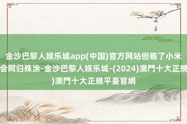 金沙巴黎人娱乐城app(中国)官方网站但临了小米汽车一定会同归殊涂-金沙巴黎人娱乐城-(2024)澳門十大正規平臺官網